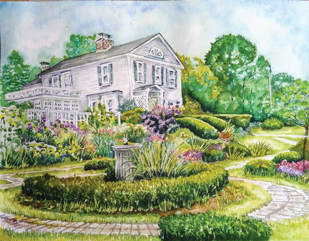 2020 Winning painting for Historic Gardens Day poster. 